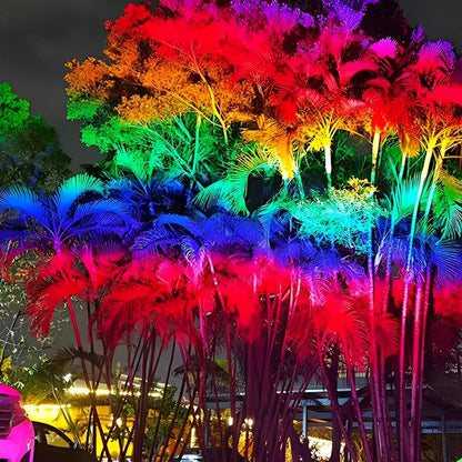 LED Schijnwerper RGB Aluminium Grijs IP65 Tuin Gevel Boom Accentverlichting Buitenspot Kleurverlichting Villa