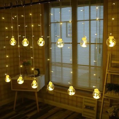 Zonneverlichte Slinger met Hangende Lampen voor Tuin en Terras – 3 Meter Warm Sfeerverlichting