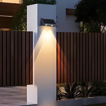 Buitenwandlamp Solar LED 6W Zwart IP65 Gevel Voordeur Terras Oprit Warmwit 3000K Wandlamp Buiten Schemerlamp ABS Tuinverlichting