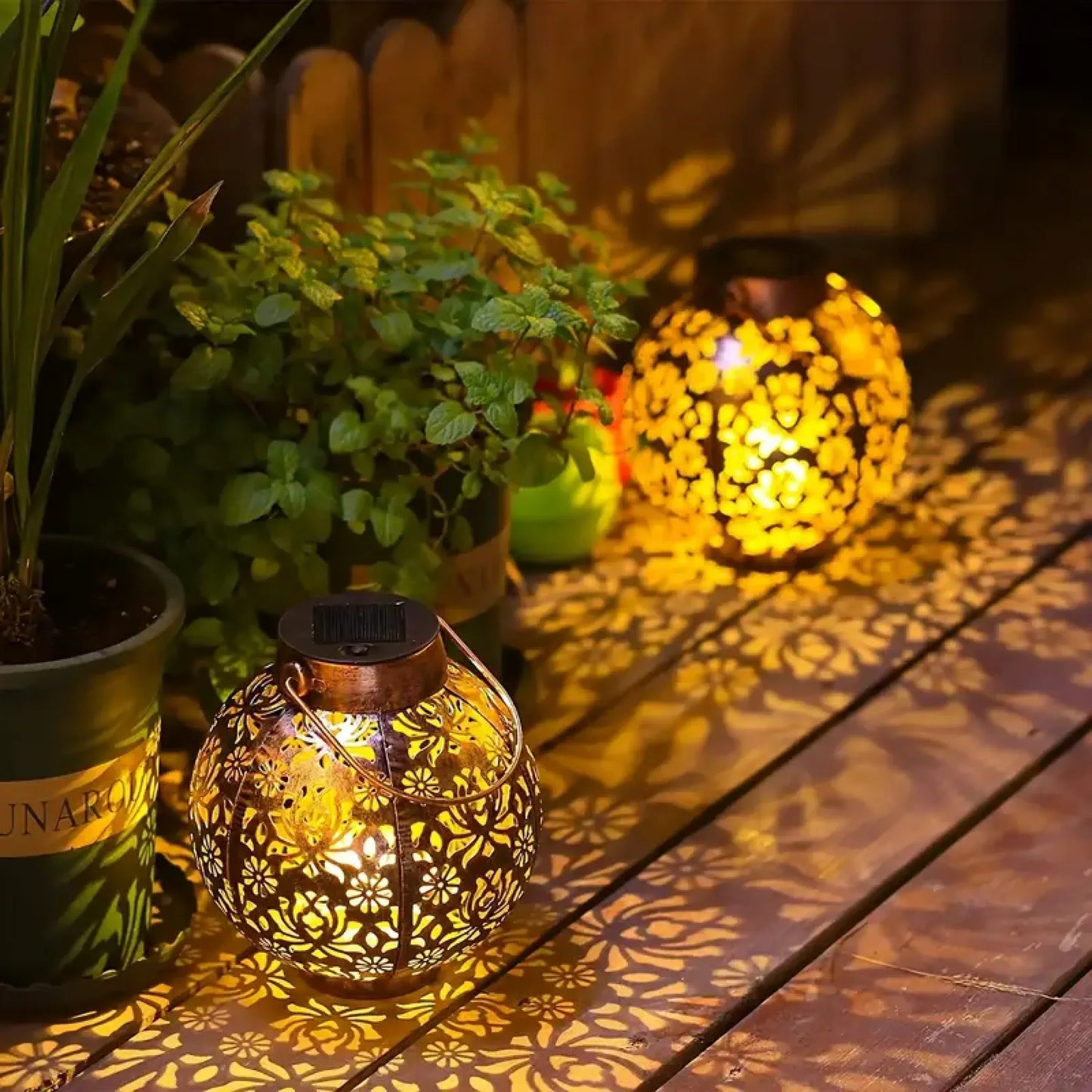 Solarverlichting voor Terras & Tuin – Ronde Sfeerlamp met Warm Licht