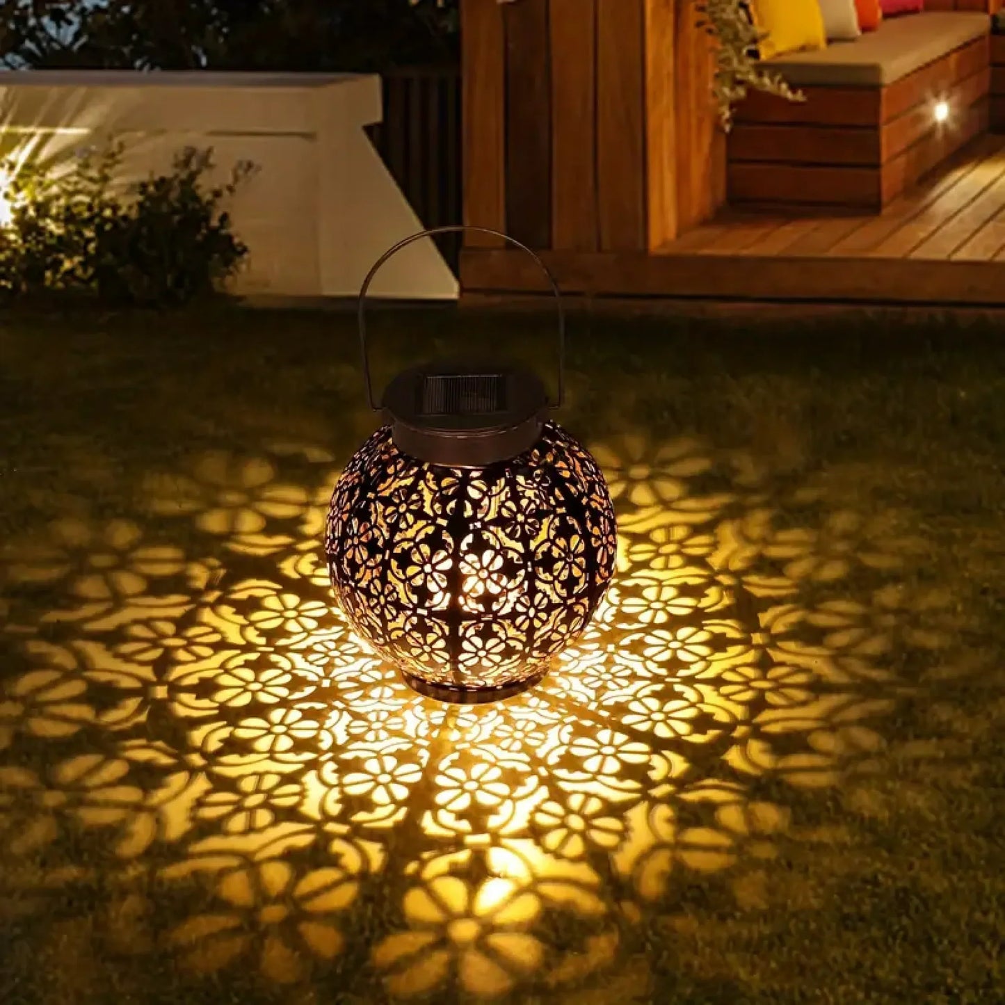 Solarverlichting voor Terras & Tuin – Ronde Sfeerlamp met Warm Licht