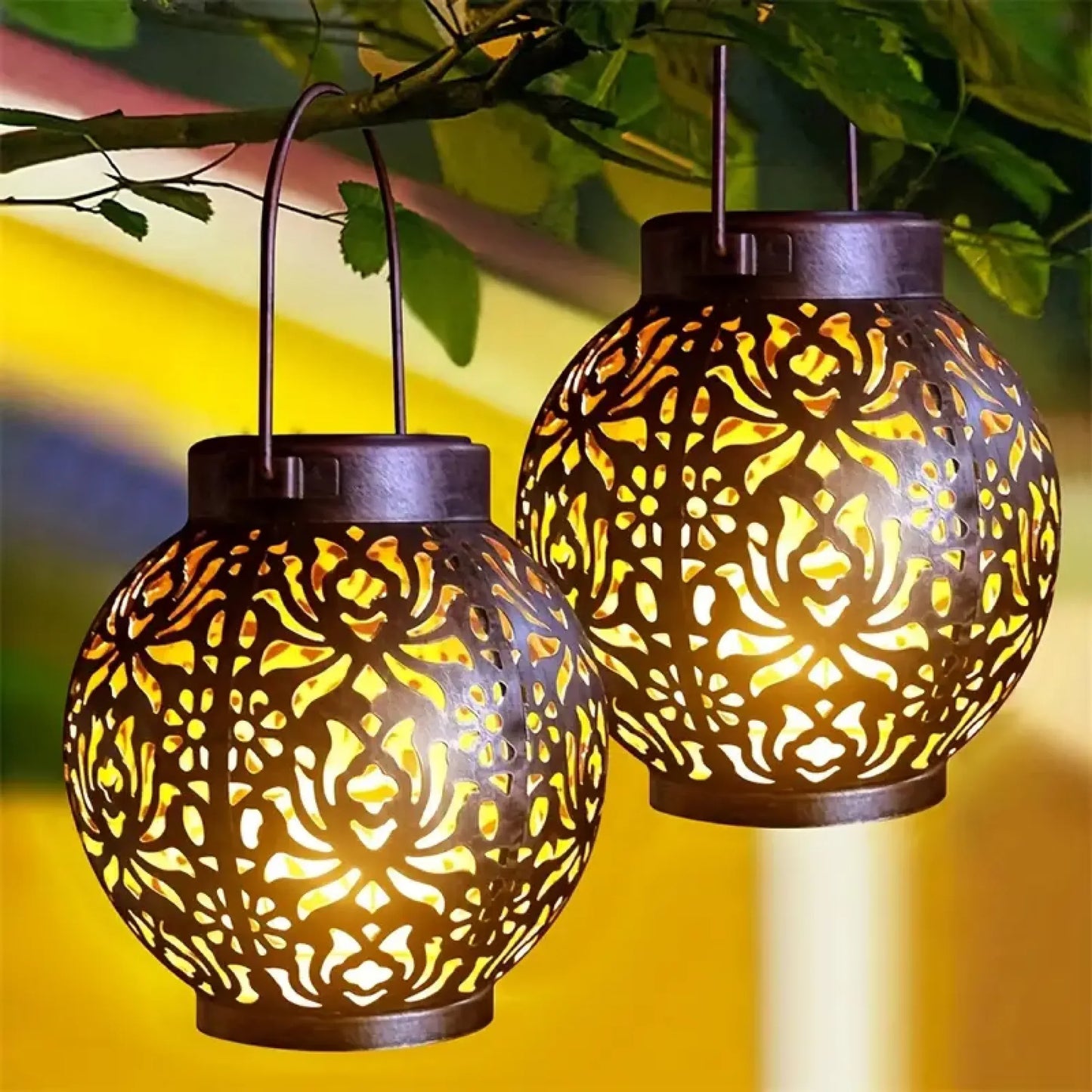 Solarverlichting voor Terras & Tuin – Ronde Sfeerlamp met Warm Licht