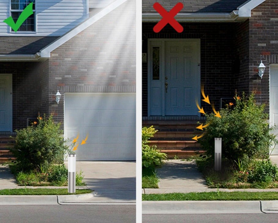 Solar Tuinpadverlichting met Lichtsensor IP65 Waterbestendig 42cm Roestvrij Staal