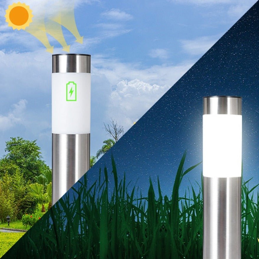 Solar Tuinpadverlichting met Lichtsensor IP65 Waterbestendig 42cm Roestvrij Staal