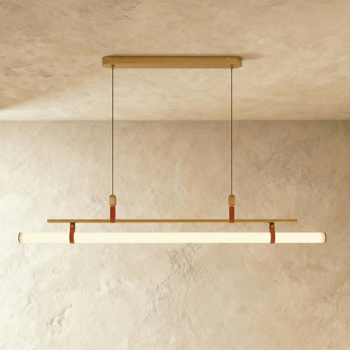 Minimalistische LED Hanglamp Met Slank Buisontwerp En Gericht Werklicht