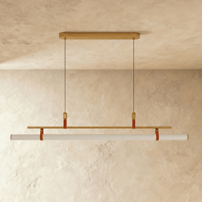 Minimalistische LED Hanglamp Met Slank Buisontwerp En Gericht Werklicht