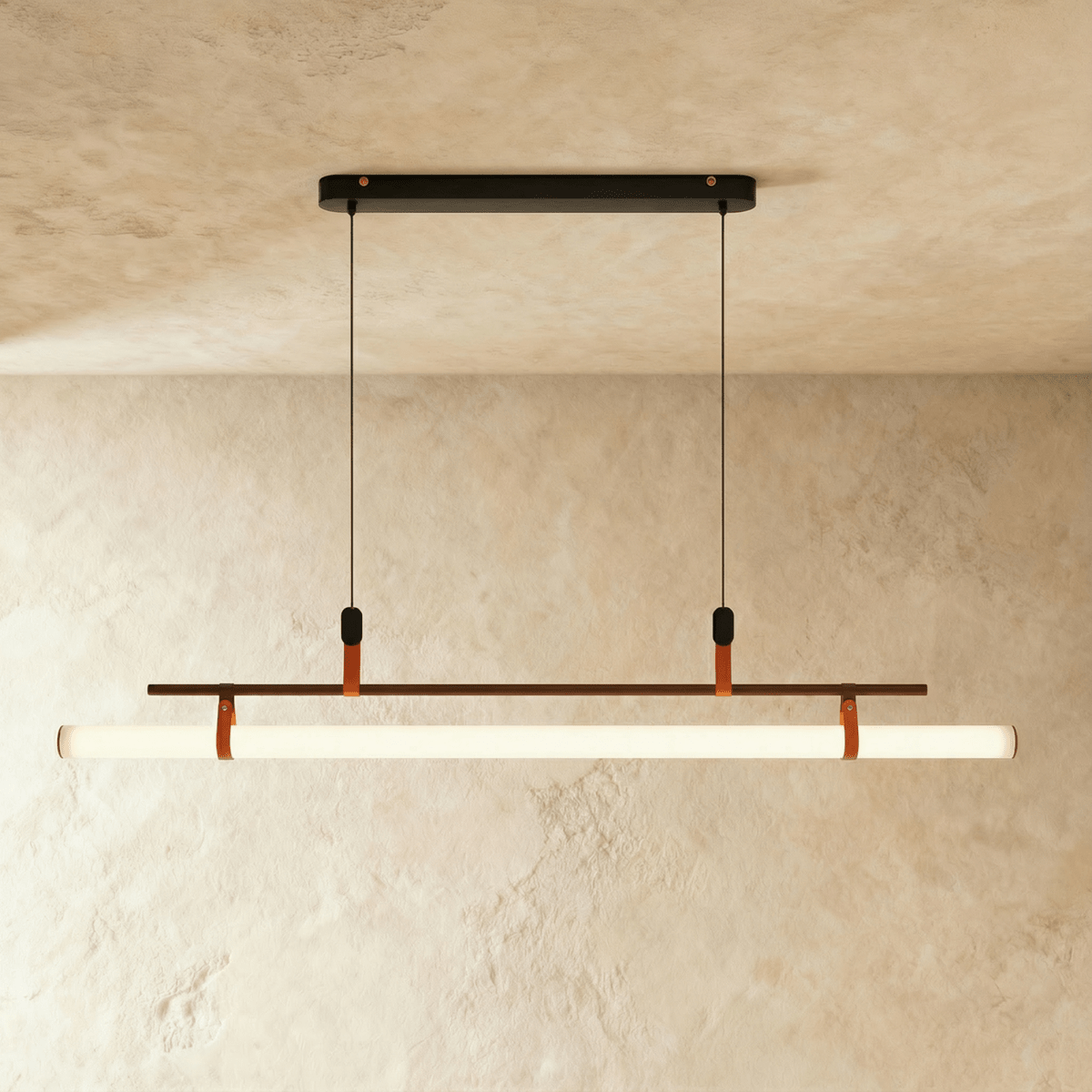 Minimalistische LED Hanglamp Met Slank Buisontwerp En Gericht Werklicht