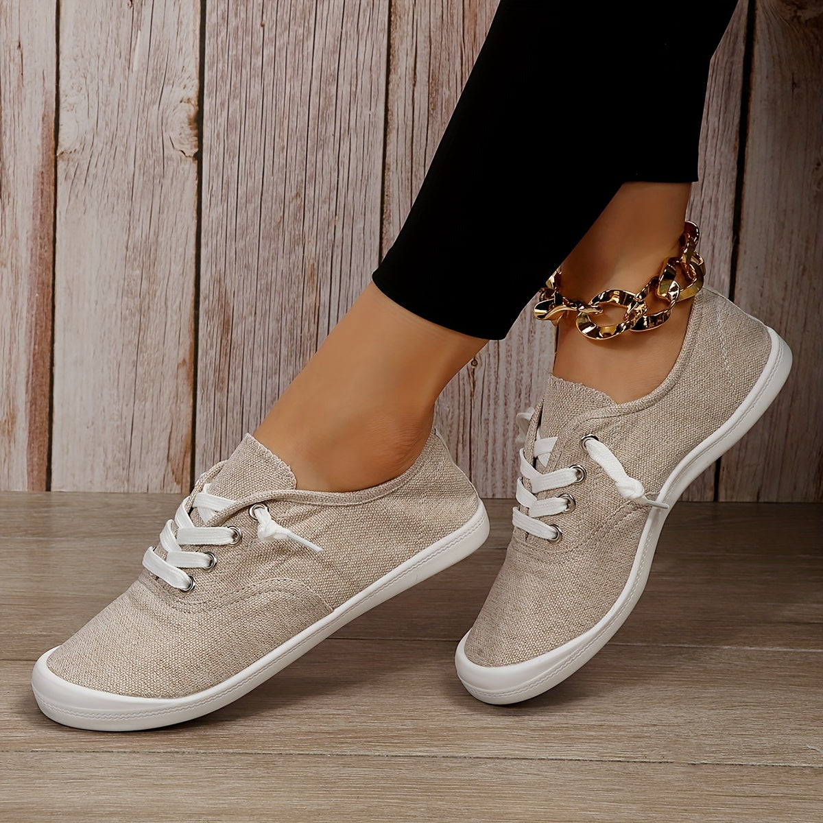 Dames Sneakers Comfortabel Effen Leer Casual Look - StudioMarella