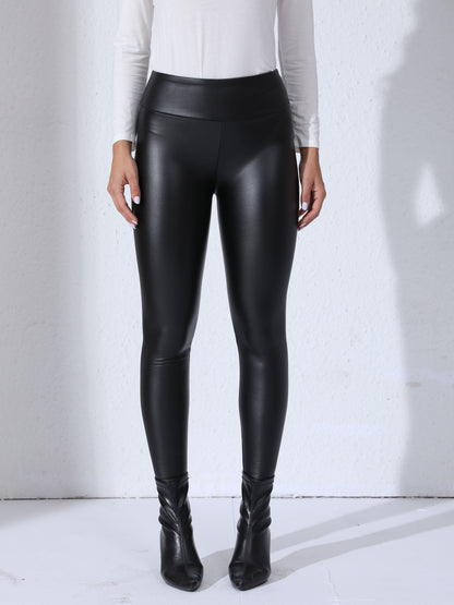 Dames Sportleggings PU Leer Trainingsbroek Outdoor - StudioMarella