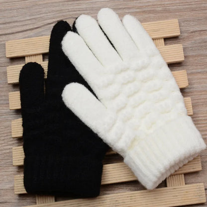 Sophie | Stijlvolle en functionele gebreide handschoenen in de kleur Zwart voor dames in stijl ideaal voor de winter