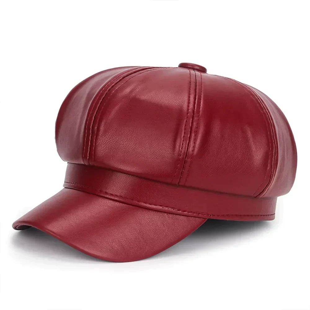 Dames Baret van Leer Stijlvol en Elegант - StudioMarella