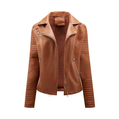 Sophie | Stijlvolle leren jas in de kleur Bruin voor dames in stijl ideaal voor de herfst.