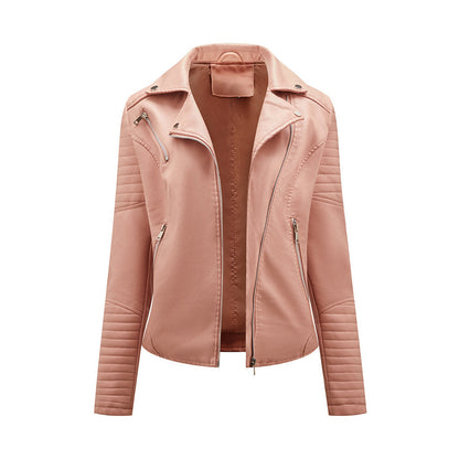 Sophie | Stijlvolle leren jas in de kleur Roze voor dames in stijl ideaal voor de herfst.