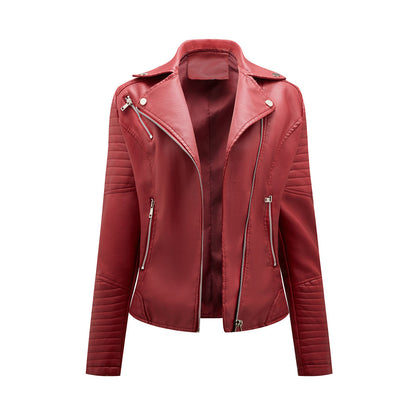 Sophie | Stijlvolle leren jas in de kleur Wijnrood voor dames in stijl ideaal voor de herfst.
