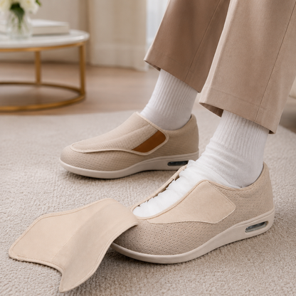 Brede Instapschoenen voor Gevoelige en Gezwollen Voeten – Memory Foam Inlegzool – Naadloos Interieur – Diabetische Comfortschoenen voor Dagelijks Gebruik