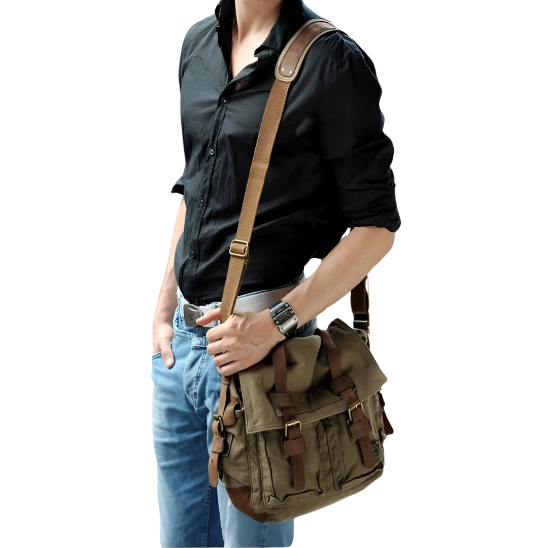 Canvas Crossbody Tas voor Heren – Ruim & Sterk – Ideaal voor Dagelijks Gebruik & Outdoor