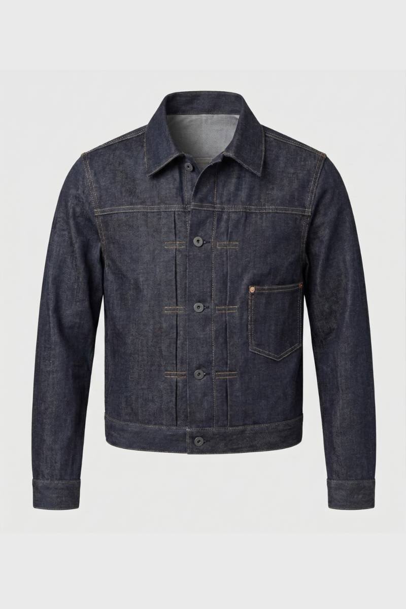 Heren Lederen Jas - Klassieke Trucker met Knoopsluiting Retro Look - StudioMarella
