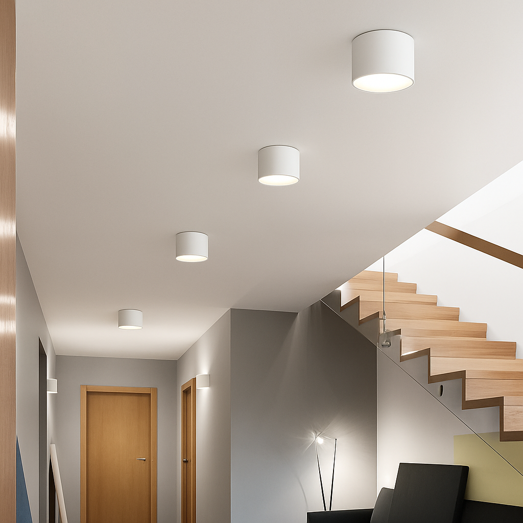 Opbouw Downlight LED Rond Metaal Wit Zwart Grijs Hal Slaapkamer Plafonnière Opbouwspot Scandinavisch Keuken Badkamer Kantoor