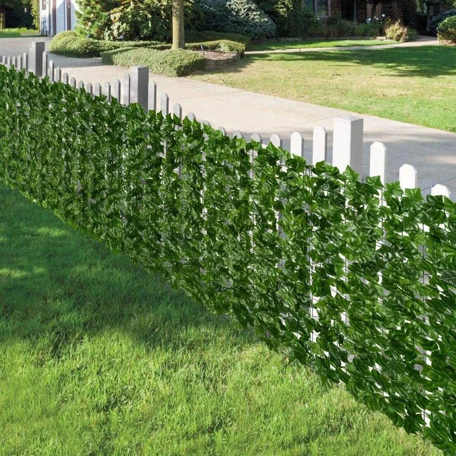 Kunstklimop Haag Uitschuifbare Tuinafscheiding Privacy Scherm Groen Bladerdek Flexibel 300x50cm