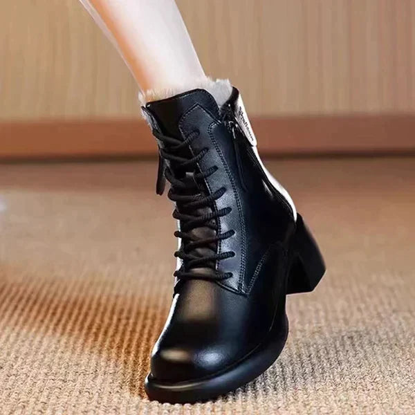 Hoge Hak Laarzen Vintage Stijl Damesschoenen