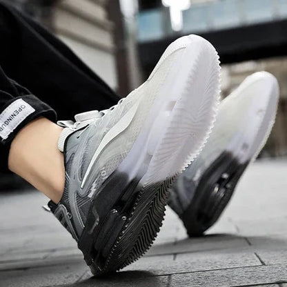 Herensneakers Zwart Wit Gradient Effect