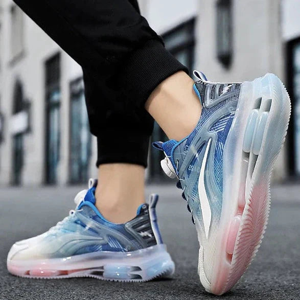 Herensneakers Zwart Wit Gradient Effect