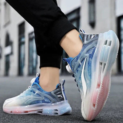 Herensneakers Zwart Wit Gradient Effect
