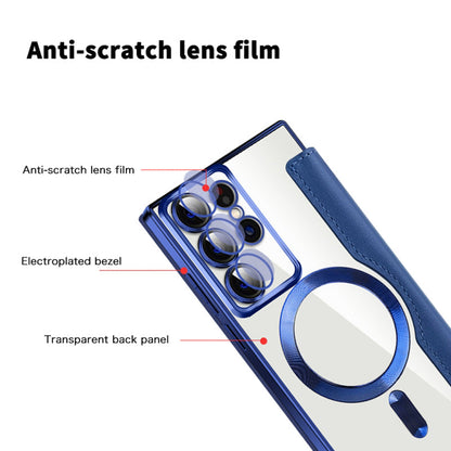 Magnetische Telefoonhoes Samsung met Ringhouder Leer-Look Zwart Blauw Groen Bruin | Kaartvakjes RFID Bescherming | Standaard Flip Case | Draadloos Laden