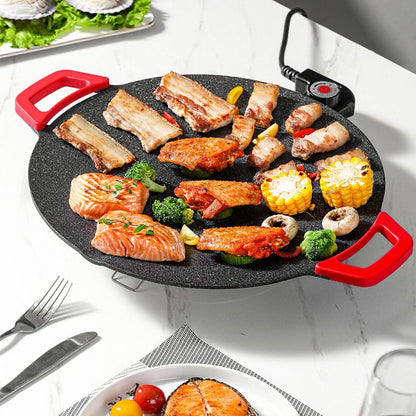 Rookvrije Elektrische Grillplaat – Multifunctionele Contactgrill voor Binnen en Buiten 28cm
