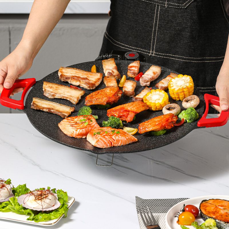 Rookvrije Elektrische Grillplaat – Multifunctionele Contactgrill voor Binnen en Buiten 28cm