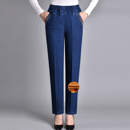 Elastische Jeans met Zijzakken en Stretch Tailleband