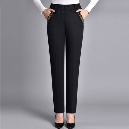 Elastische Jeans met Zijzakken en Stretch Tailleband