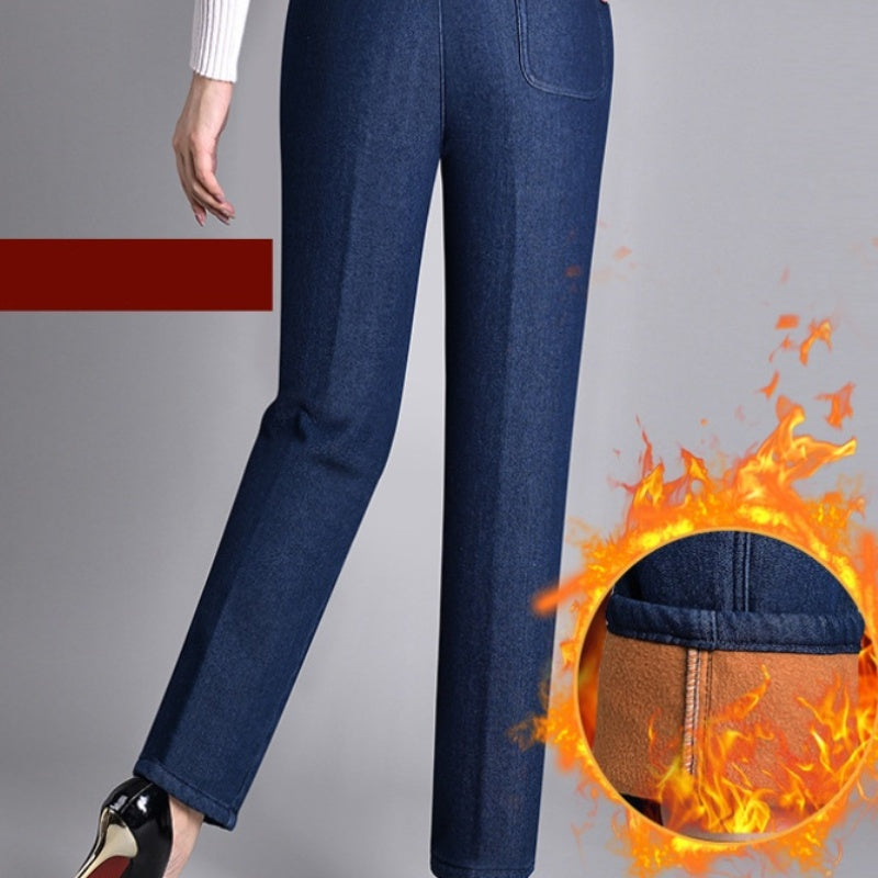Elastische Jeans met Zijzakken en Stretch Tailleband