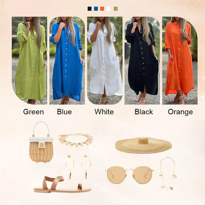 Lentejurk voor Vrouw met Knopen Zomerse Stijl