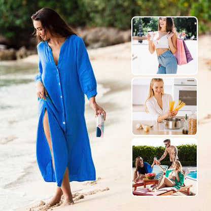 Lentejurk voor Vrouw met Knopen Zomerse Stijl