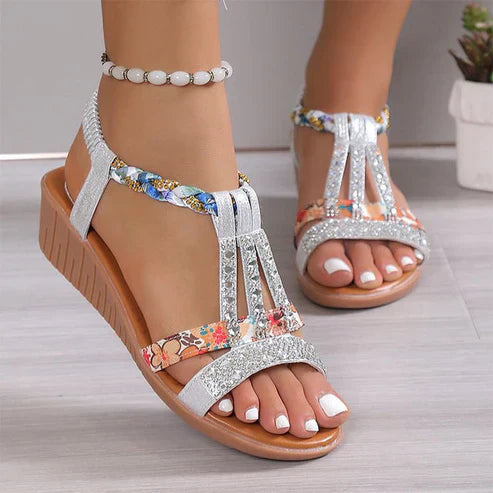 Sandalen met Bergkristal Glamour Look