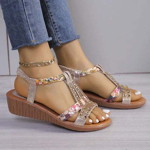 Sandalen met Bergkristal Glamour Look