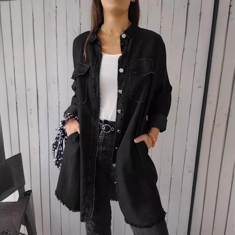 Grote Heren Denim Jas Oversized Model