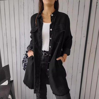 Grote Heren Denim Jas Oversized Model