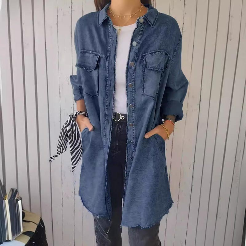 Grote Heren Denim Jas Oversized Model