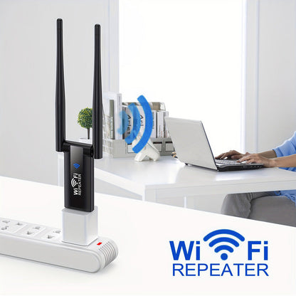 WiFi Repeater 300Mbps – Verbetert je Draadloze Netwerkbereik – USB-Gevoed – Compact & Draagbaar