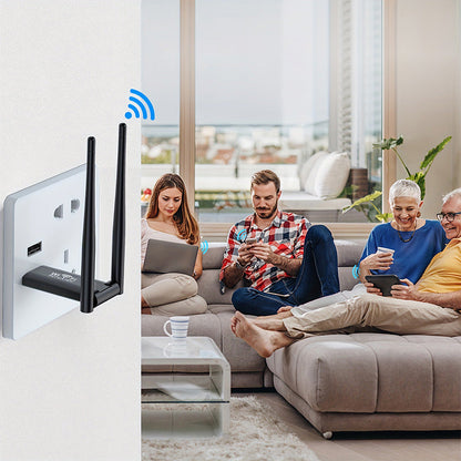 WiFi Repeater 300Mbps – Verbetert je Draadloze Netwerkbereik – USB-Gevoed – Compact & Draagbaar