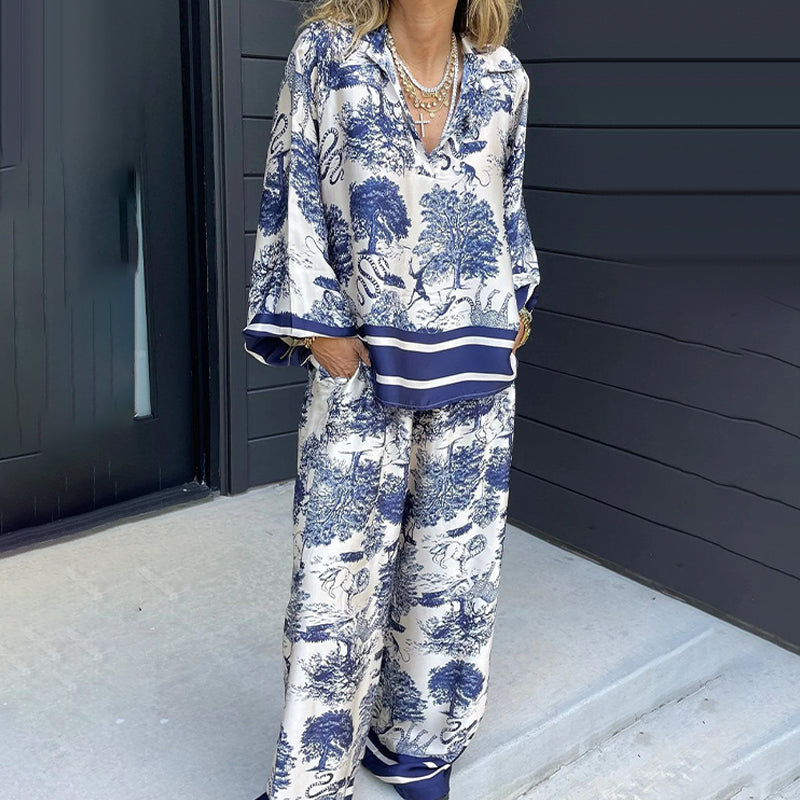Satijnen Beddengoed Set met Mooie Print Design - StudioMarella