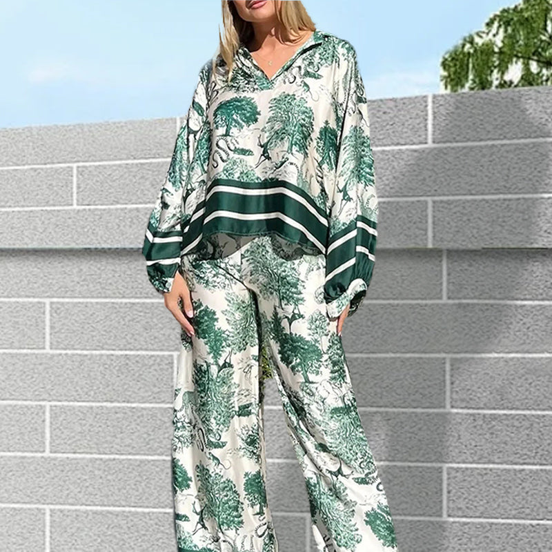 Satijnen Beddengoed Set met Mooie Print Design
