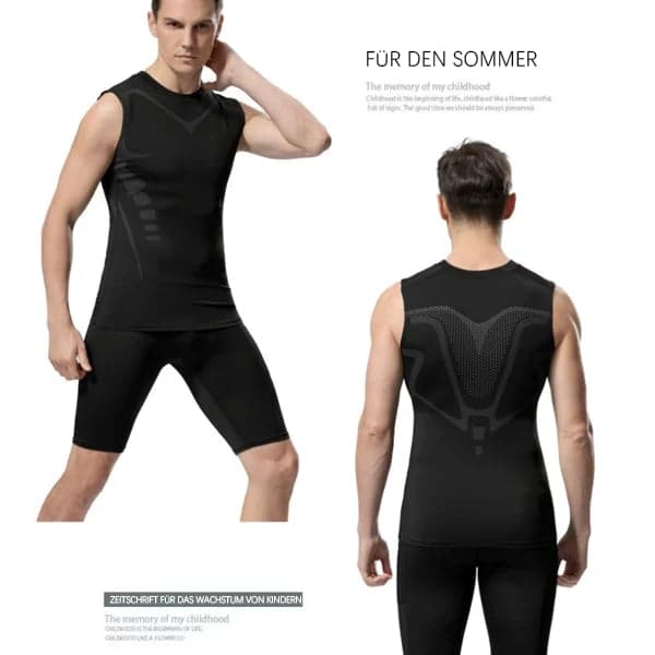 Ionic Shaping Vest voor Mannen – Compressie Shapewear Hemd zonder Mouwen – Lichaamsvormend en Comfortabel – Ademend Ontwerp voor Dagelijks Gebruik