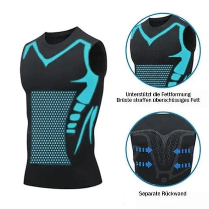 Ionic Shaping Vest voor Mannen – Compressie Shapewear Hemd zonder Mouwen – Lichaamsvormend en Comfortabel – Ademend Ontwerp voor Dagelijks Gebruik
