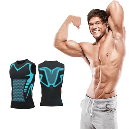 Ionic Shaping Vest voor Mannen – Compressie Shapewear Hemd zonder Mouwen – Lichaamsvormend en Comfortabel – Ademend Ontwerp voor Dagelijks Gebruik