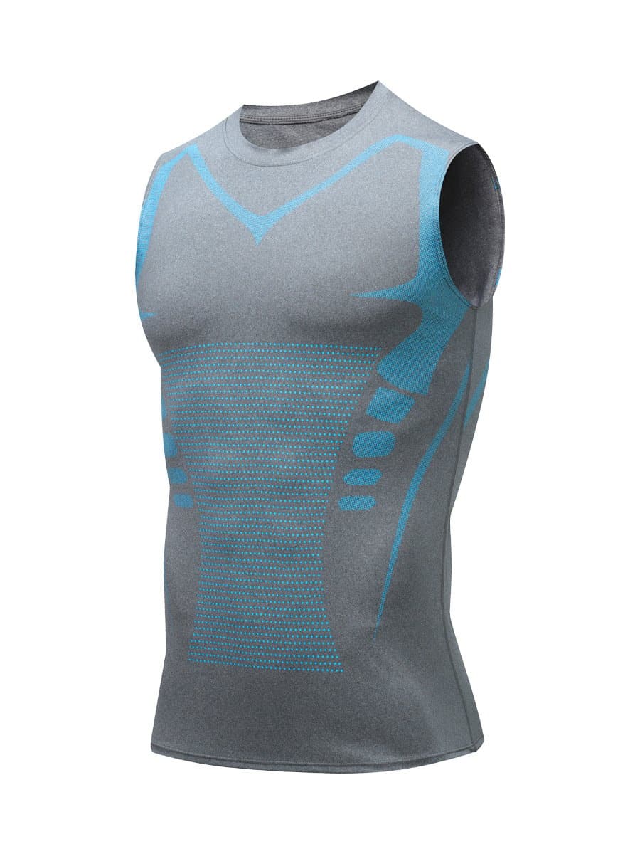 Ionic Shaping Vest voor Mannen – Compressie Shapewear Hemd zonder Mouwen – Lichaamsvormend en Comfortabel – Ademend Ontwerp voor Dagelijks Gebruik