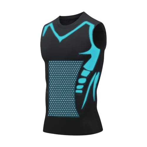 Ionic Shaping Vest voor Mannen – Compressie Shapewear Hemd zonder Mouwen – Lichaamsvormend en Comfortabel – Ademend Ontwerp voor Dagelijks Gebruik