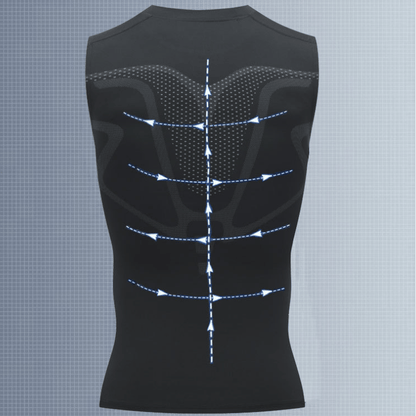 Ionic Shaping Vest voor Mannen – Compressie Shapewear Hemd zonder Mouwen – Lichaamsvormend en Comfortabel – Ademend Ontwerp voor Dagelijks Gebruik